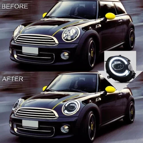 FULL LED HEADLIGHTS LAMP FOR BMW MINI COOPER 2007-2013 R55 R56 R57 R58 R59 LH+RH