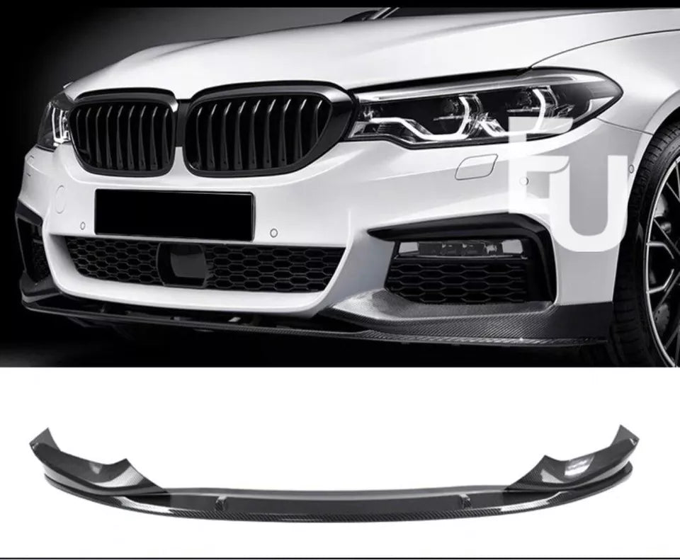 FOR BMW 5 SERIES G30 FRONT SPLITTER LIP SPOILER SALOON PERFORMANCE SPORT CARBON