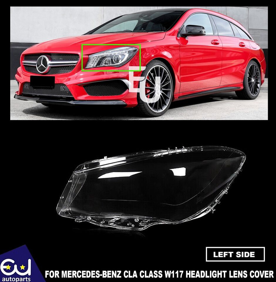 LEFT LAMP HEADLIGHT LENS COVER FOR MERCEDES CLA W117 C117 CLA200 CLA45 AMG 14-16