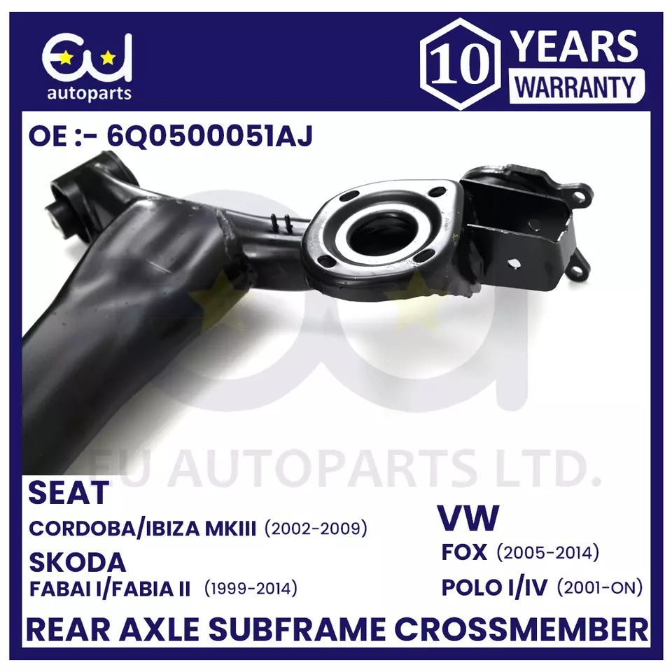 NEW REAR AXLE SUBFRAME CROSSMEMBER BEAM FOR SKODA FABIA VW POLO SEAT CORDOBA 99+