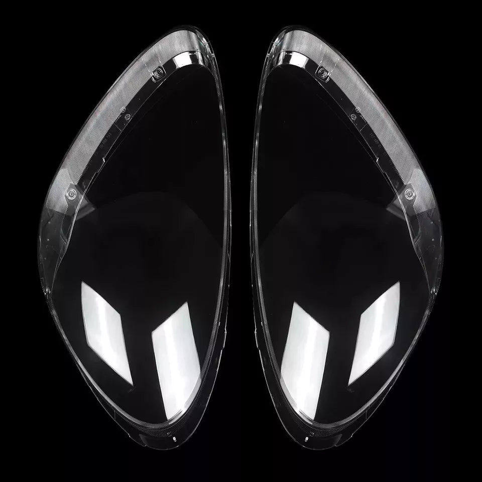 2x HEADLIGHT CLEAR LENS LAMPSHADE COVERS FOR PORSCHE CAYENNE 958 2011-2014