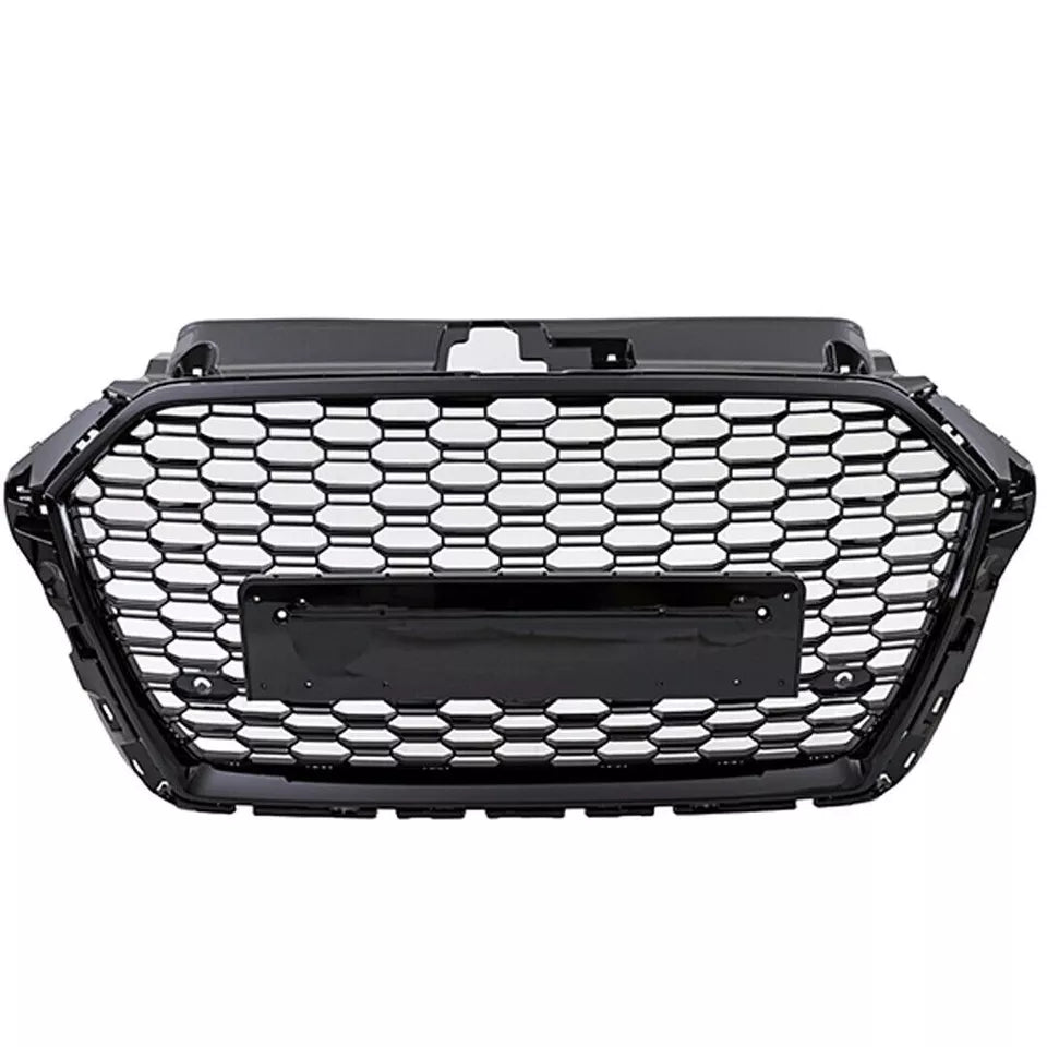 FOR AUDI A3/S3 8V FACELIFT RS3 STYLE HONEYCOMB MESH FRONT GRILLE GLOSS 2016-2019
