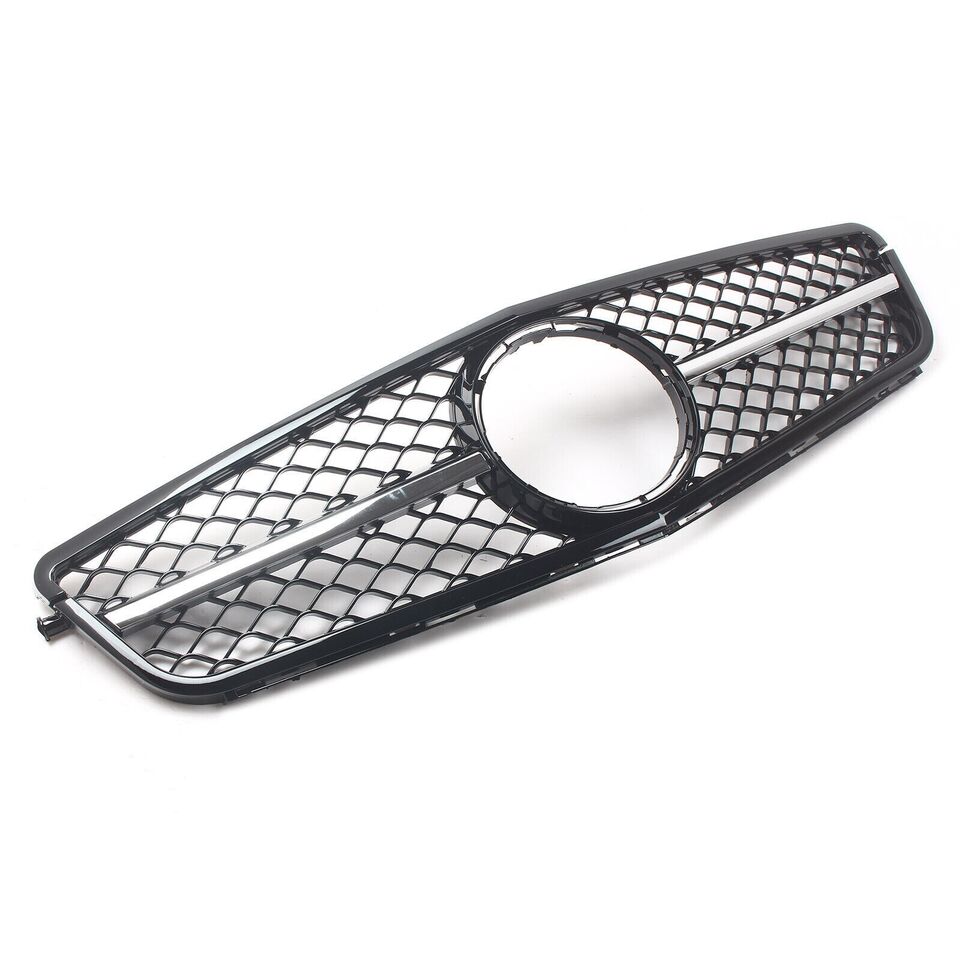 FOR MERCEDES C CLASS W204 07-15 FRONT GRILLE GRILL CHROME GLOSS BLACK AMG STYLE