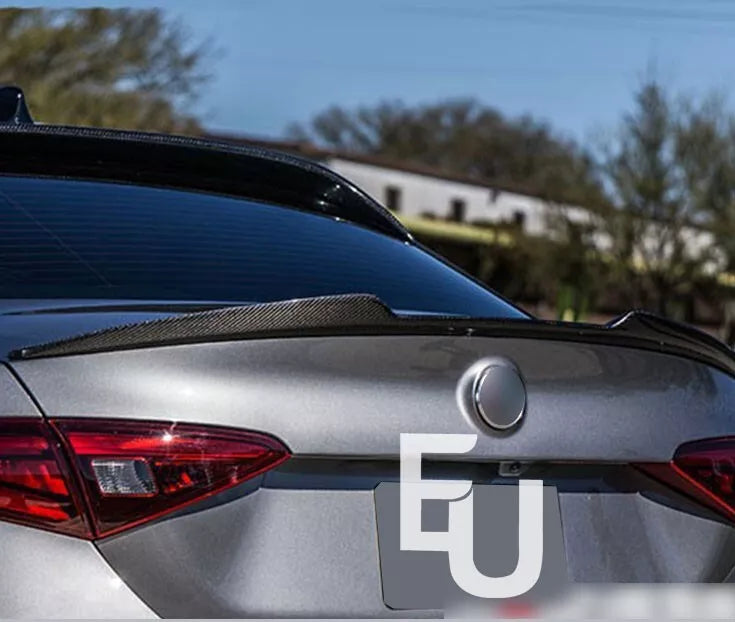 FOR ALFA ROMEO GIULIA V STYLE GLOSS BLACK REAR BOOT TRUNK SPOILER WING 2015 ON