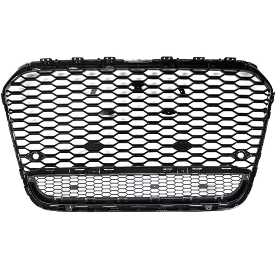 FOR AUDI A6 C7 4G RS6 STYLE GLOSS BLACK HONEYCOMB BUMPER GRILLE GRILL 2011-2015