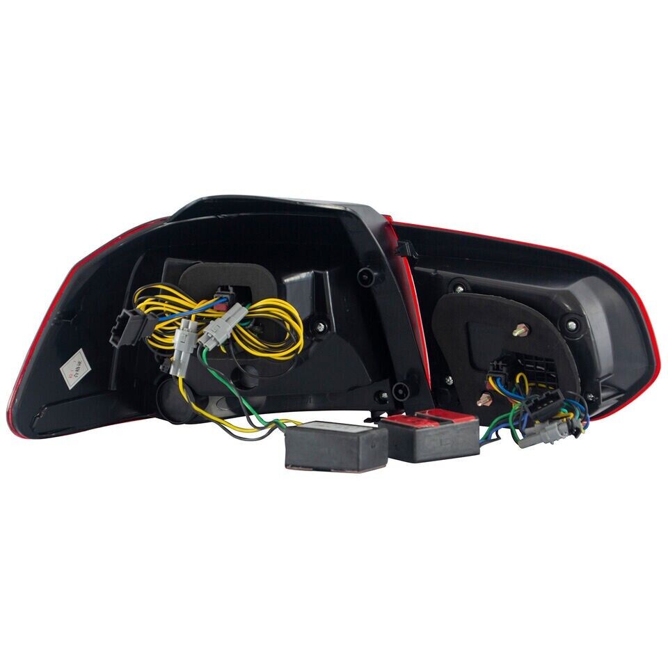 PAIR RIGHT LEFT LED TAIL LIGHTS LAMP FOR VW GOLF MK6 GTI R 08-13 RED SMOKED REAR