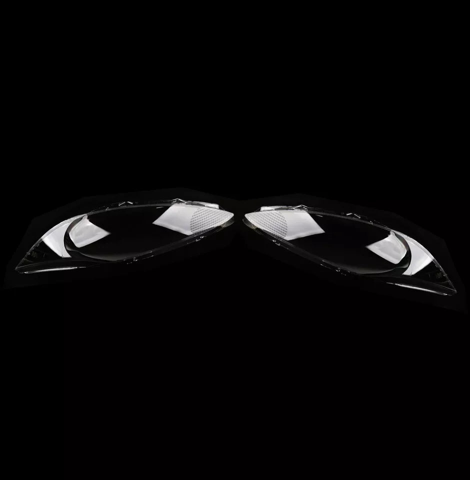 FOR FORD FIESTA MK6 2009-11 FRONT HEADLIGHT LAMP LENS COVER LEFT RIGHT SIDE PAIR