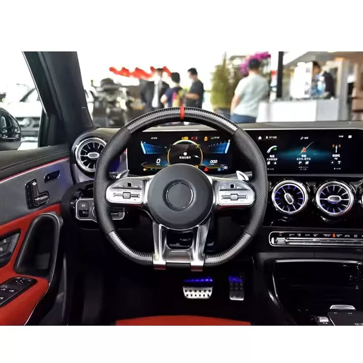 FOR MERCEDES AMG W205 W177 C118 C253 C63 CARBON FIBER HEATED STEERING WHEEL 19+