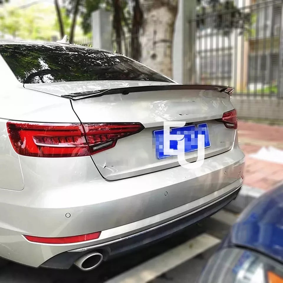 FOR AUDI A4 B9 SEDAN 2016-2020 TRUNK SPOILER WING GLOSS BLACK R STYLE