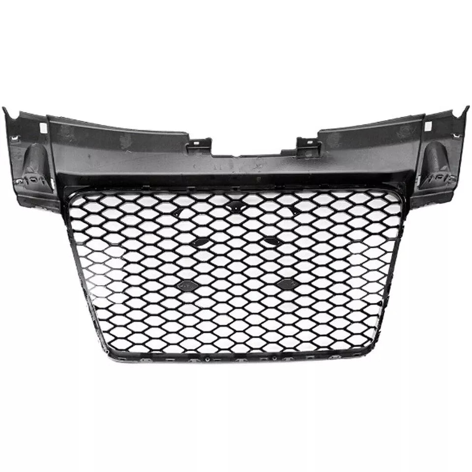 FOR AUDI TT 2006-2014 8J HONEYCOMB GRILL GRILLE GLOSS FRONT RS STYLE BADGLESS