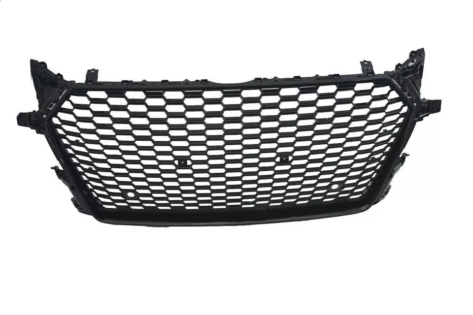 FOR AUDI TT MK3 FV 8S 2014+ FRONT GRILLE RS HONEYCOMB MESH STYLE GLOSS BLACK