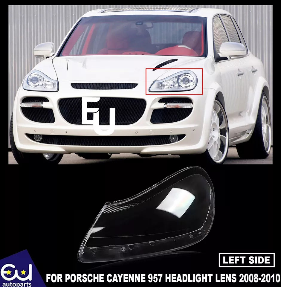 LEFT PASSENGER SIDE HEADLIGHT LENS COVER LAMP FOR PORSCHE CAYENNE 957 2008-2010