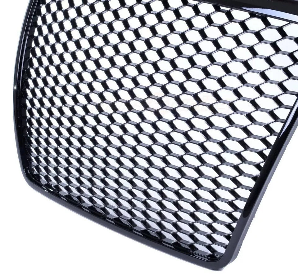 FOR AUDI A6 C6 4F RS6 STYLE 08-11 GLOSS BLACK HONEYCOMB MESH BUMPER GRILL GRILLE