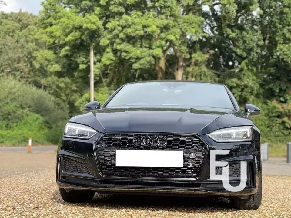 FOR AUDI A5 S5 F5 2016-20 RS5 STYLE GLOSS BLACK HONEYCOMB RADIATOR BUMPER GRILLE