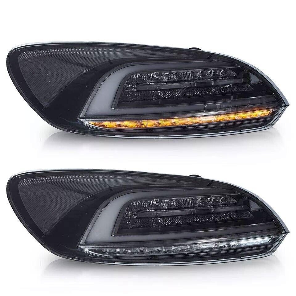 PAIR SEQUENTIAL SMOKED LED REAR TAIL LIGHTS LIGHT LAMP FOR VW SCIROCCO MK3 2009+
