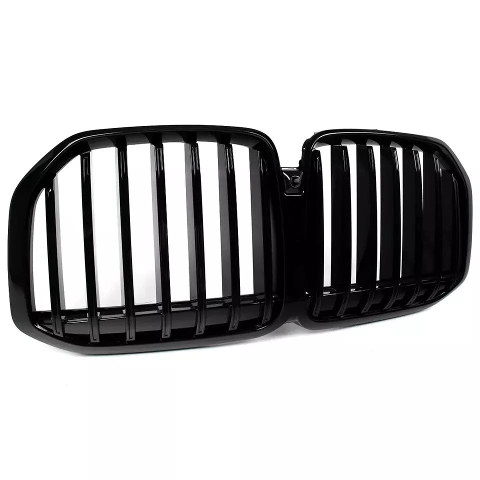 FOR BMW X7 G07 MP STYLE FRONT SINGLE SLAT KIDNEY GRILL GRILLE GLOSS BLACK