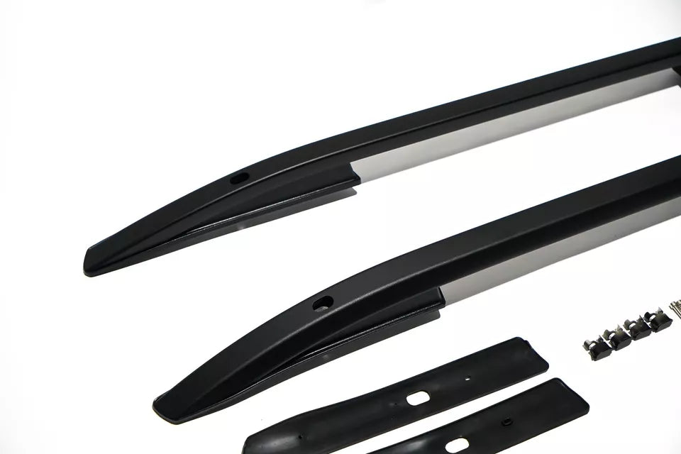 ALUMINIUM BLACK ROOF RAILS RACK SIDE ROOF BARS SETS FOR VOLKSWAGEN AMAROK 2010+
