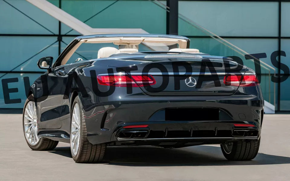 FOR MERCEDES S CLASS COUPE C217 CABRIOLET A217 S65 STYLE AMG REAR DIFFUSER 14-20