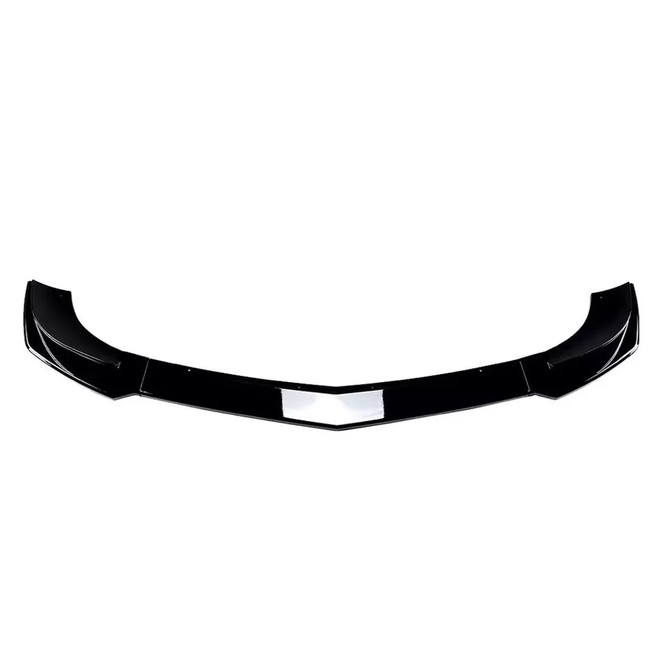 FOR MERCEDES C CLASS W204 AMG LINE FRONT BUMPER SPLITTER LIP GLOSS BLACK 2011-14