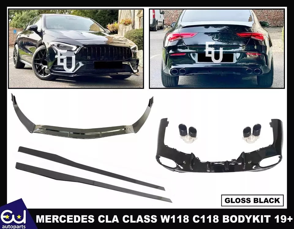 FOR MERCEDES CLA CLASS W118 C118 BODYKIT BODY KIT FRONT LIP SKIRT DIFFUSER 19+