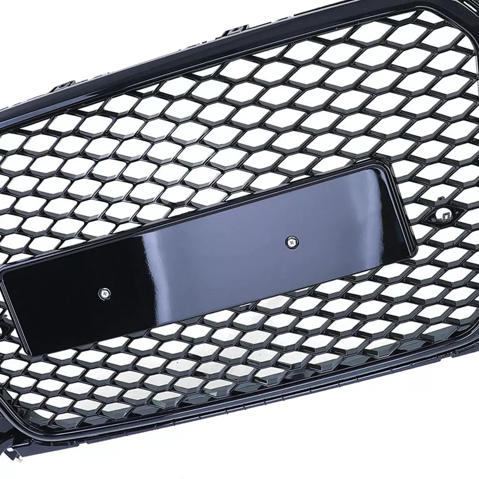 FOR AUDI Q3 8U 2011-2015 RS STYLE GRILLE GLOSS BLACK HONEYCOMB RADIATOR BUMPER