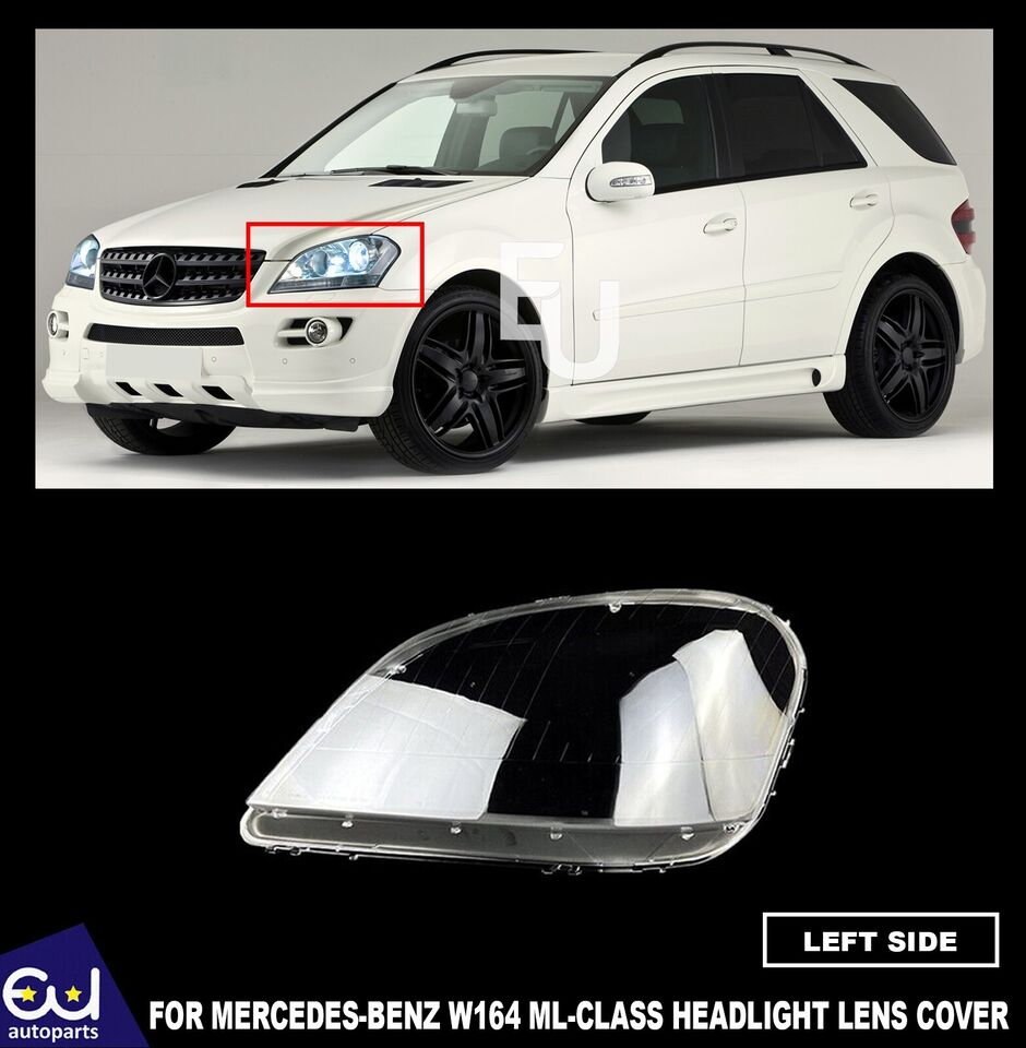 LEFT HEADLIGHT CLEAR LENS COVER FOR MERCEDES BENZ ML-CLASS W164 ML350 2006-2008