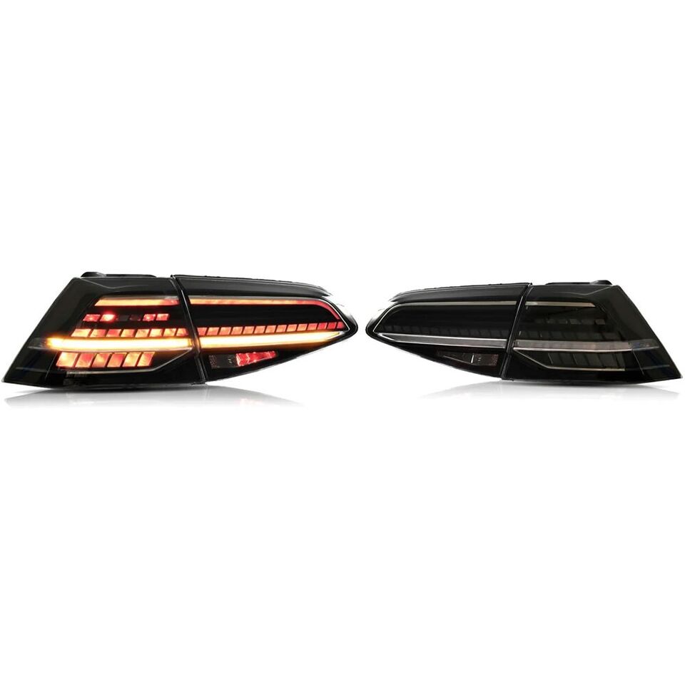 SMOKED REAR TAIL LIGHT LAMP FOR VW GOLF MK7 GTI MK7.5 SMOKED W/SEQUENTIAL 13-20