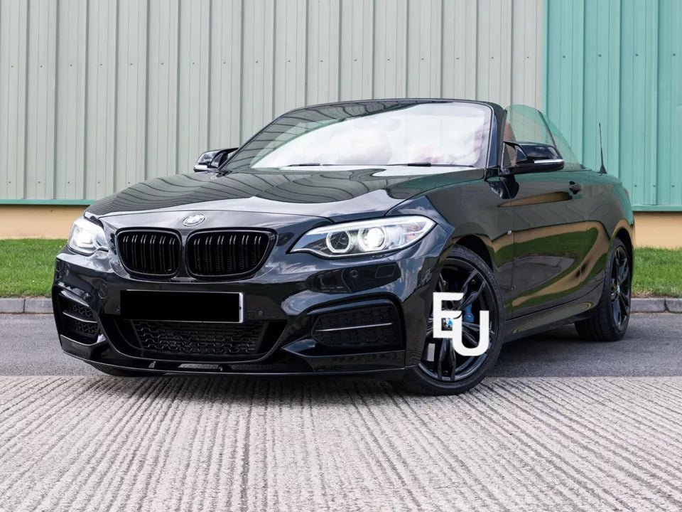 FOR BMW 2 SERIES F22 F23 FRONT SPLITTER LIP VALANCE SPOILER GLOSS BLACK 14-21