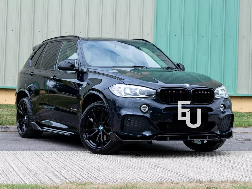 FOR BMW X5 F15 M SPORT FRONT BUMPER SPLITTER LIP SPOILER KIT GLOSS BLK 2013-2018