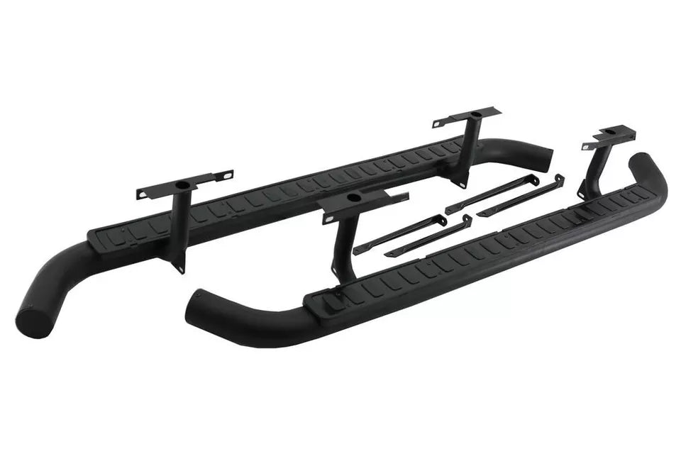 FOR LAND ROVER DEFENDER 110 L316 SIDE STEPS RUNNING BOARD BLACK FIRE & ICE STYLE