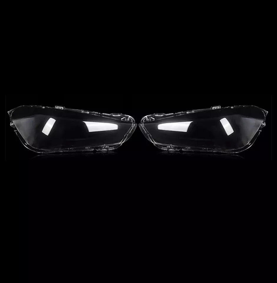 PAIR L+R SIDE FRONT HEADLIGHT LENS COVERS REPLACEMENT FOR BMW X1 F48 2016-2018