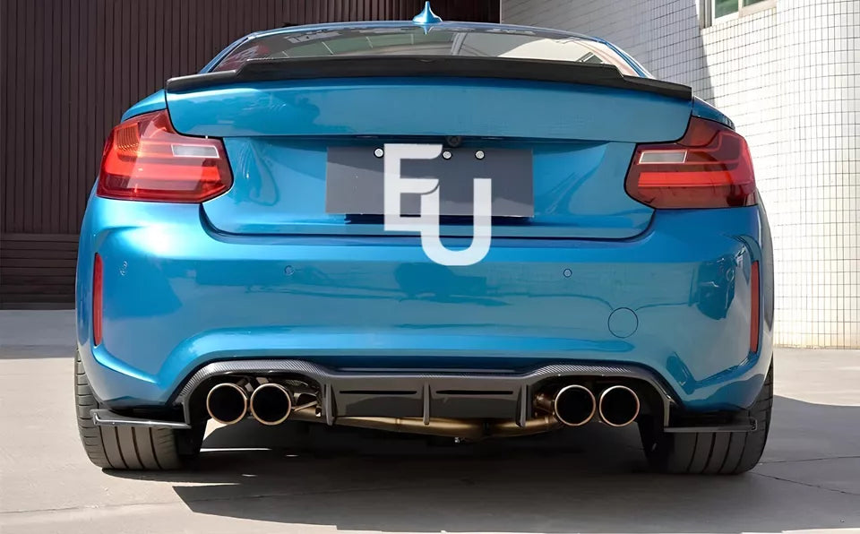 FOR BMW 2 SERIES F87 M2 REAR DIFFUSER  BUMPER VALANCE MTC STYLE CARBON LOOK 15+