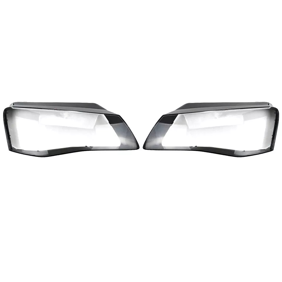 FOR AUDI A8 D4 LEFT RIGHT SIDE PAIR FRONT HEADLIGHT HEADLAMP LENS COVER 10-13