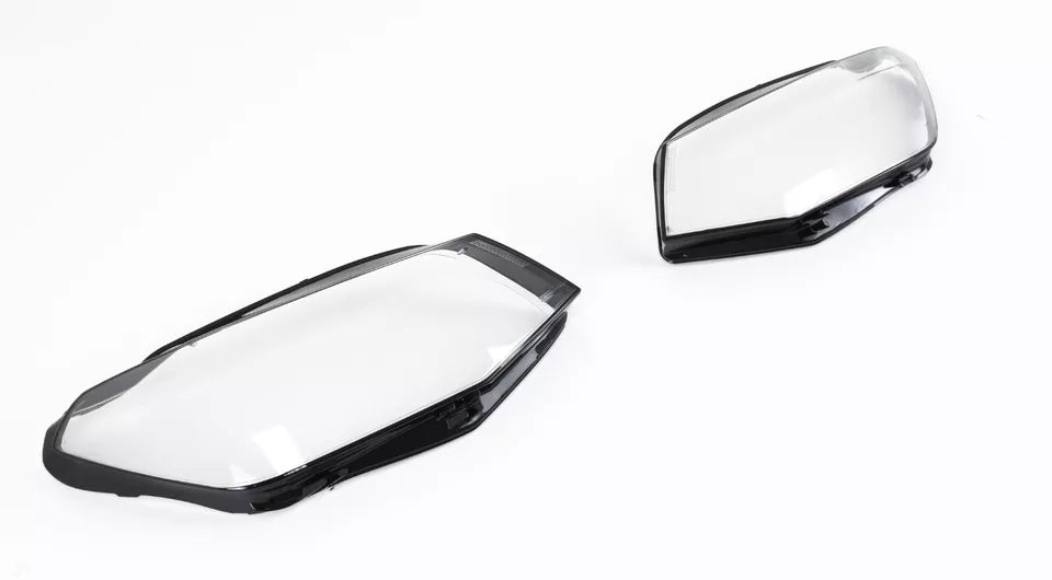 LEFT RIGHT SIDE PAIR SET HEADLIGHT LAMP LENS COVER FOR VW CADDY IV MK4 2015-2020
