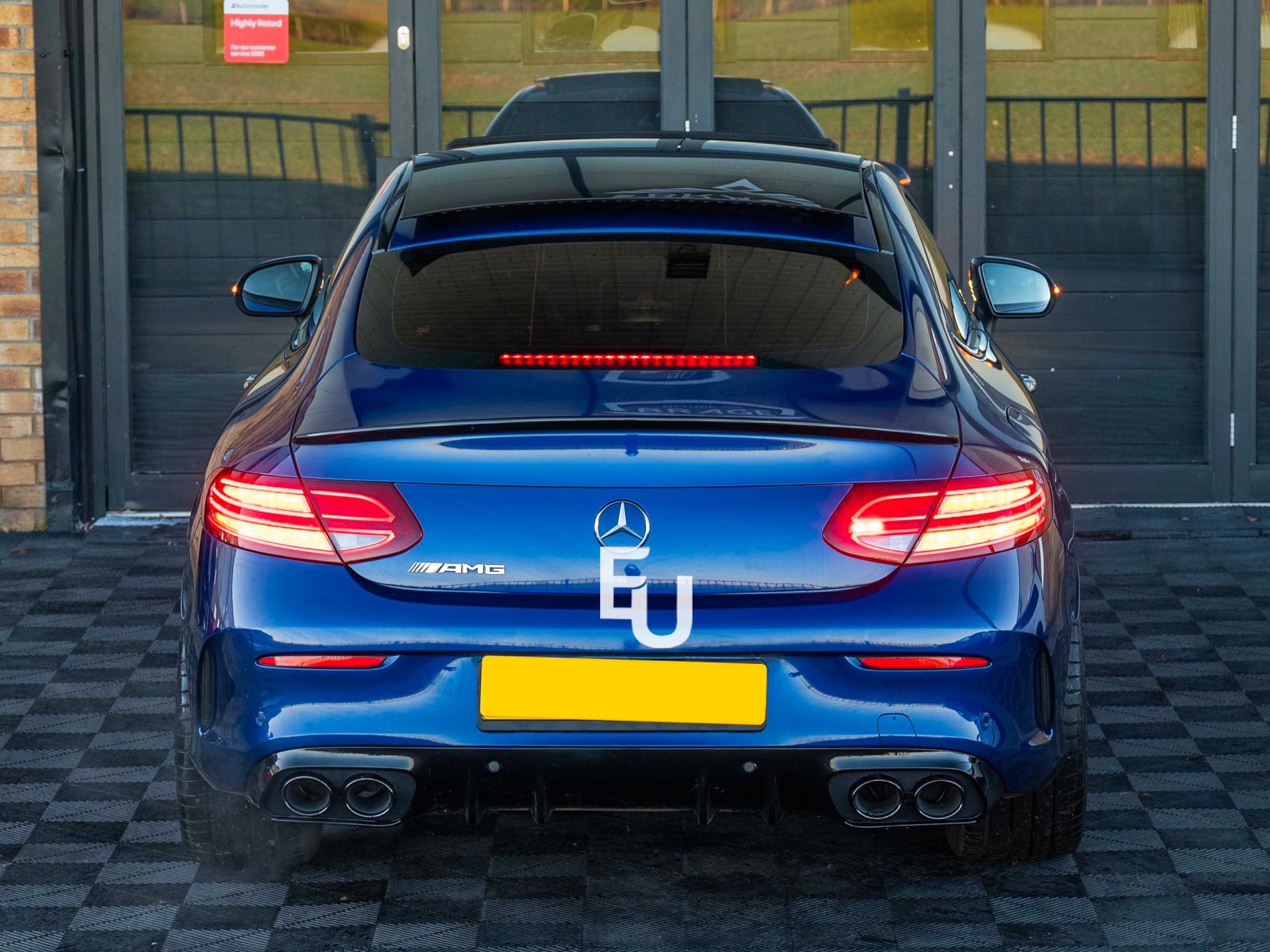 REAR DIFFUSER & TAILPIPES FOR MERCEDES C CLASS A205 C205 COUPE AMG C43 S STYLE