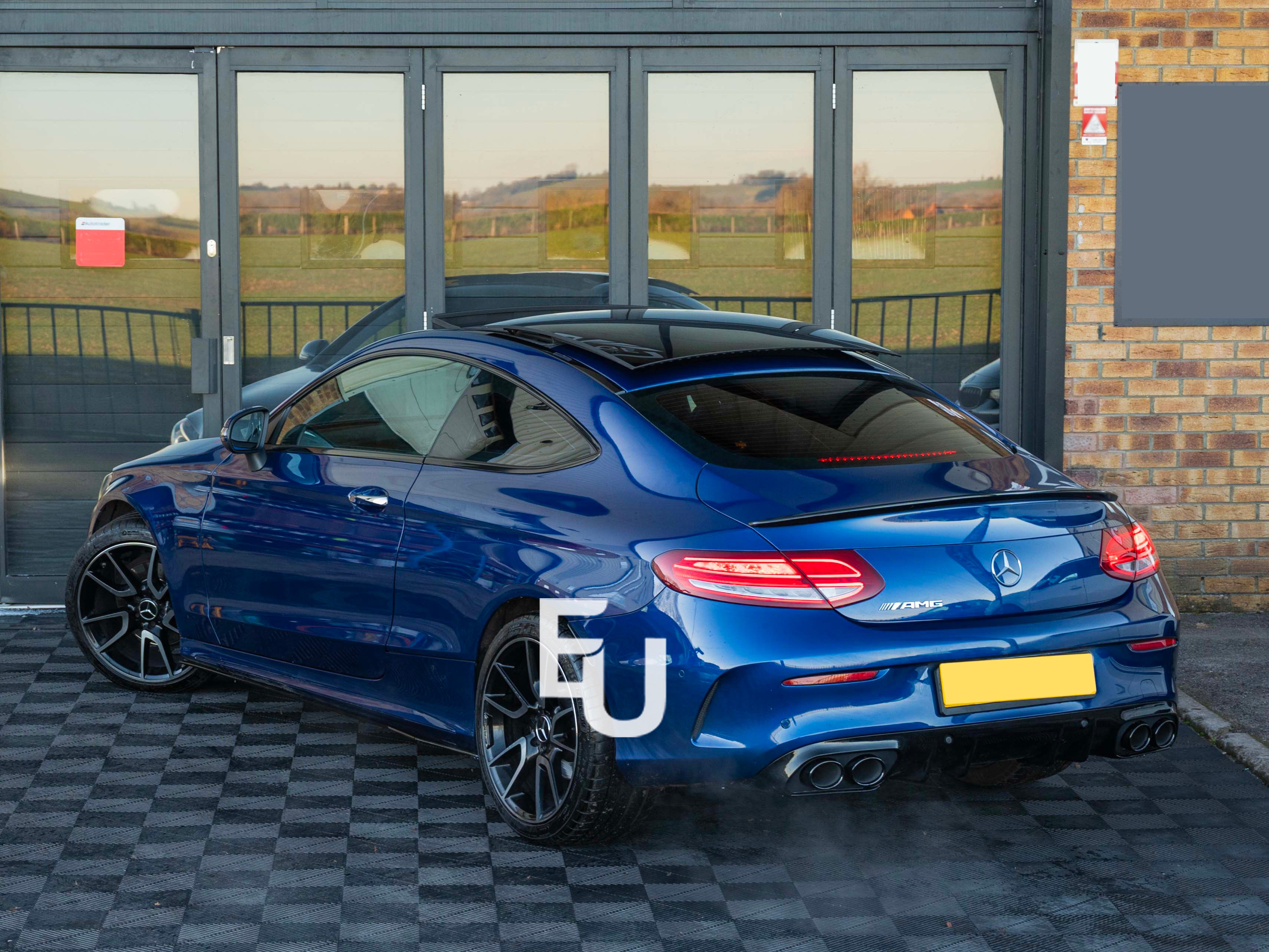 REAR DIFFUSER & TAILPIPES FOR MERCEDES C CLASS A205 C205 COUPE AMG C43 S STYLE